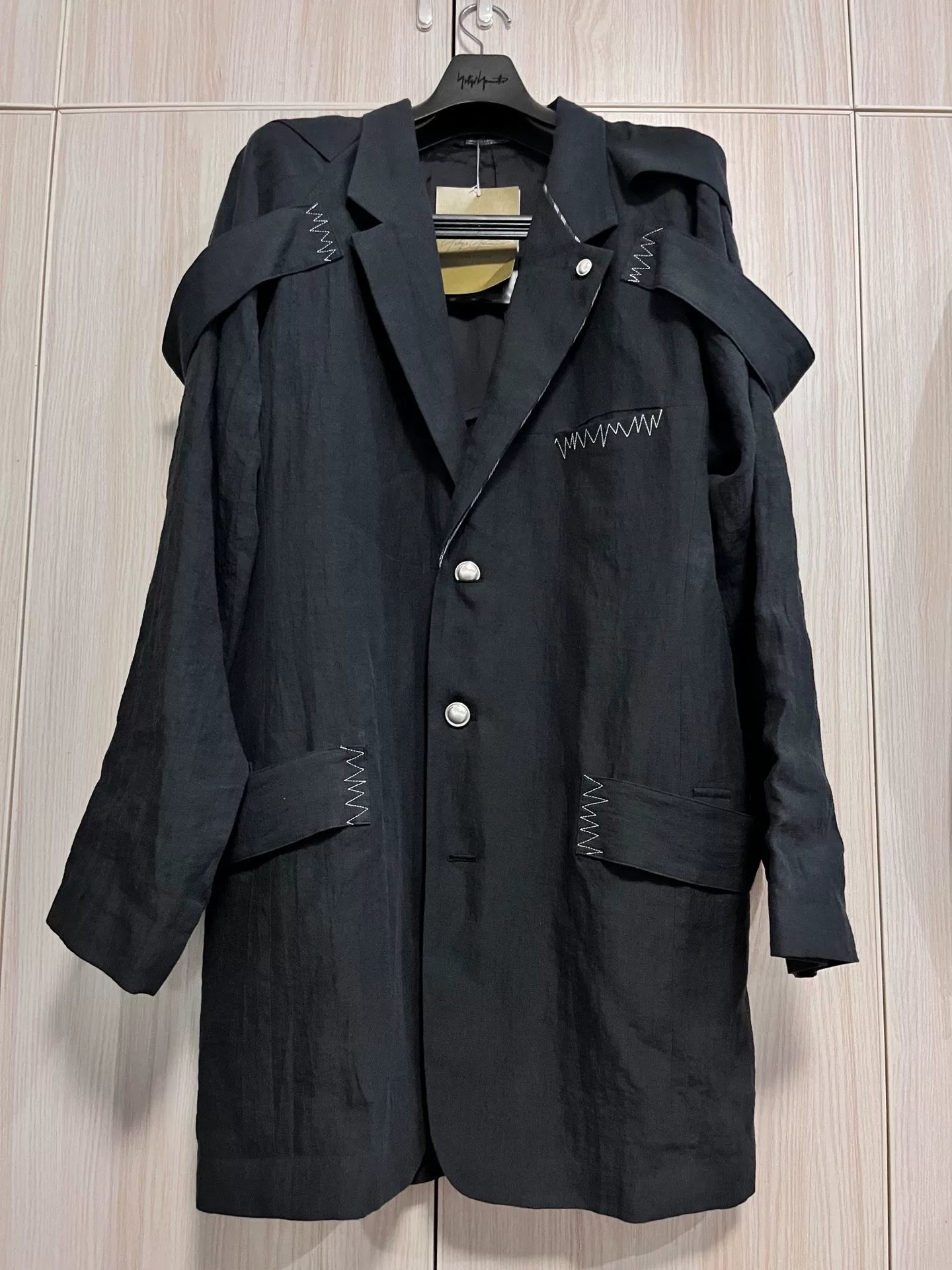 Yohji Yamamoto Black Button-Up Jacket