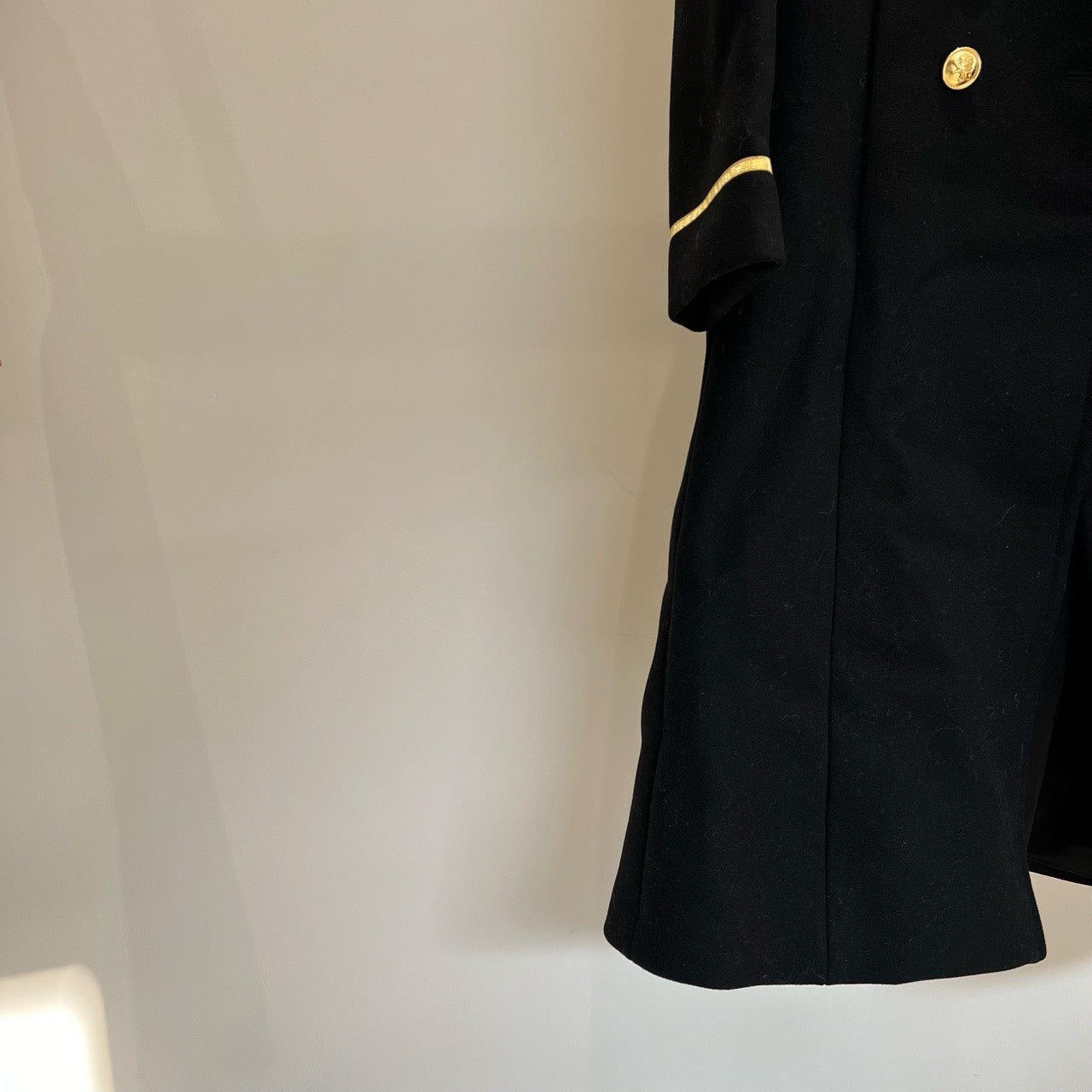 Saint Laurent YSL Runway Gold Button Wool Coat