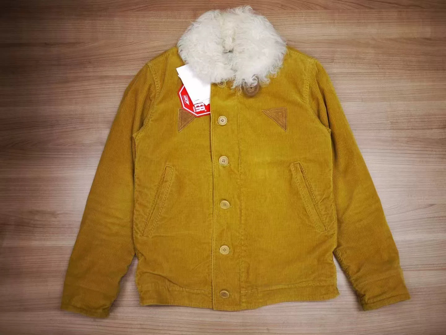 Visvim Deckhand Sheepskin Jacket Mustard