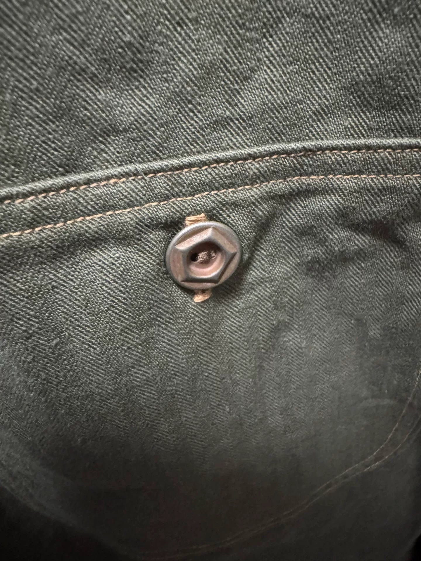 nigel cabourn herringbone shirt in green