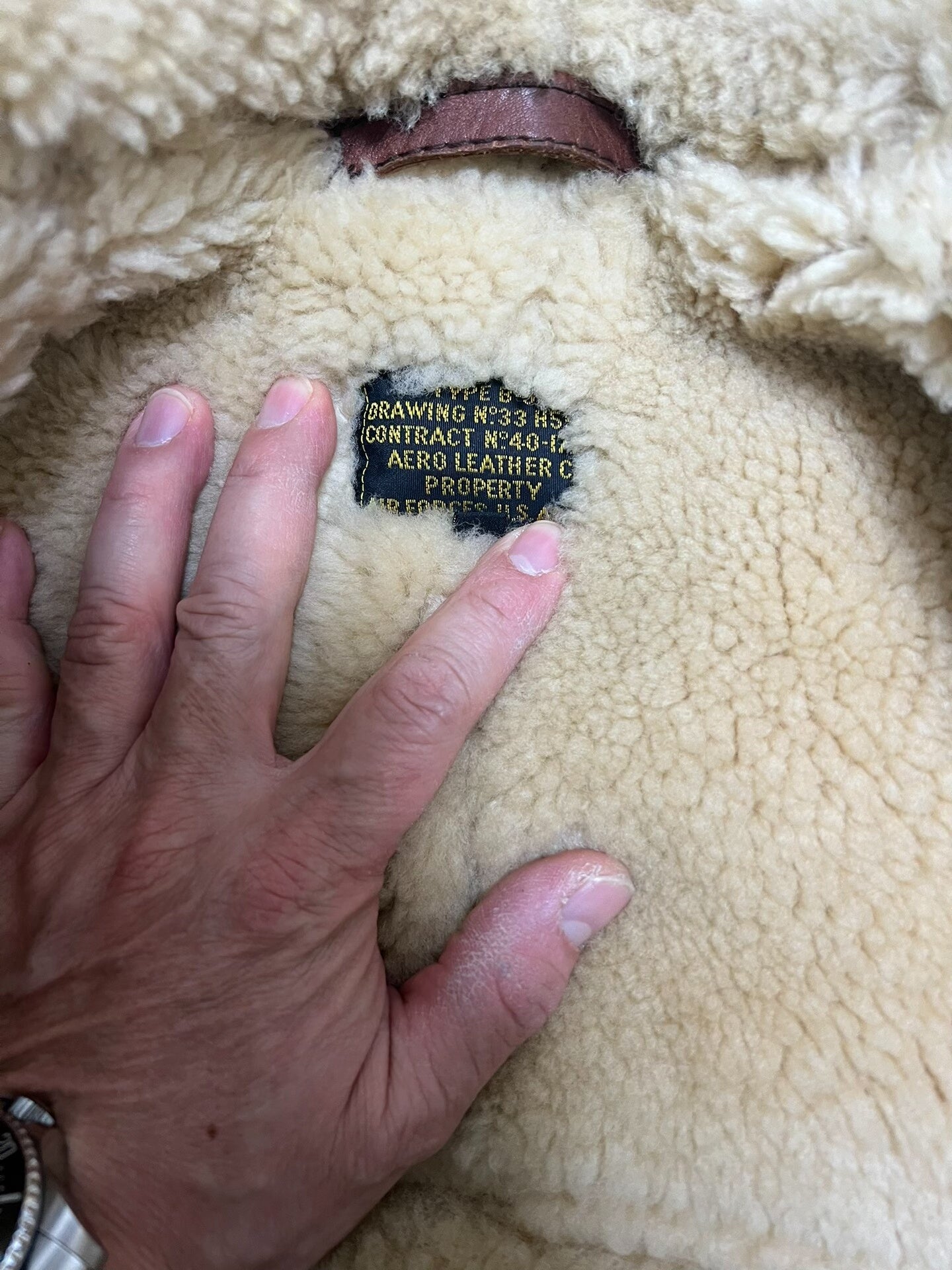 AERO Leather Jacket with Fur Collar