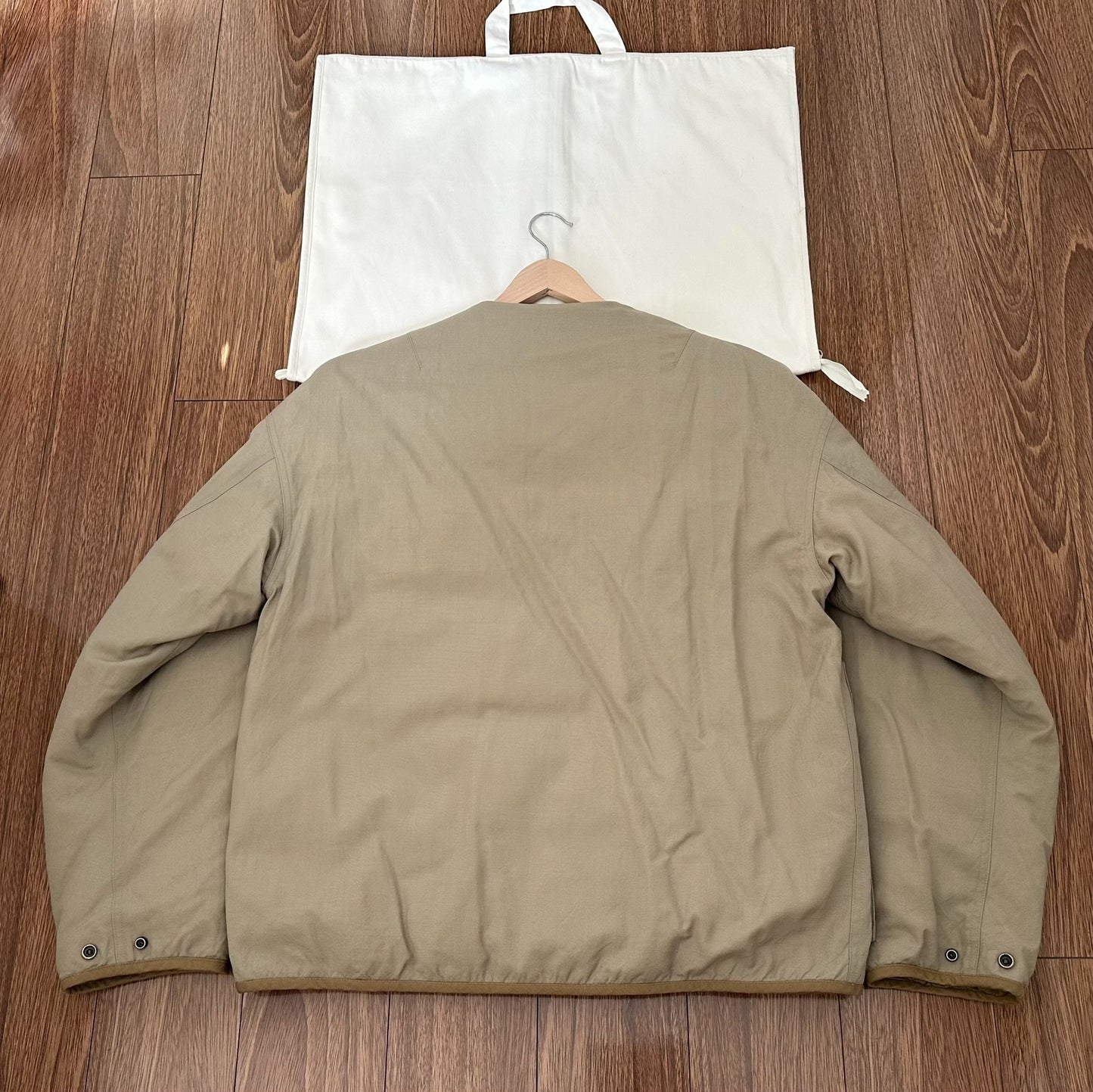 visvim iris down jacket beige reversible