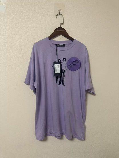 raf simons ss21 graphic t-shirt in purple