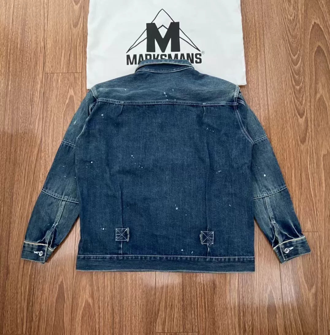 marksman's denim jacket size large