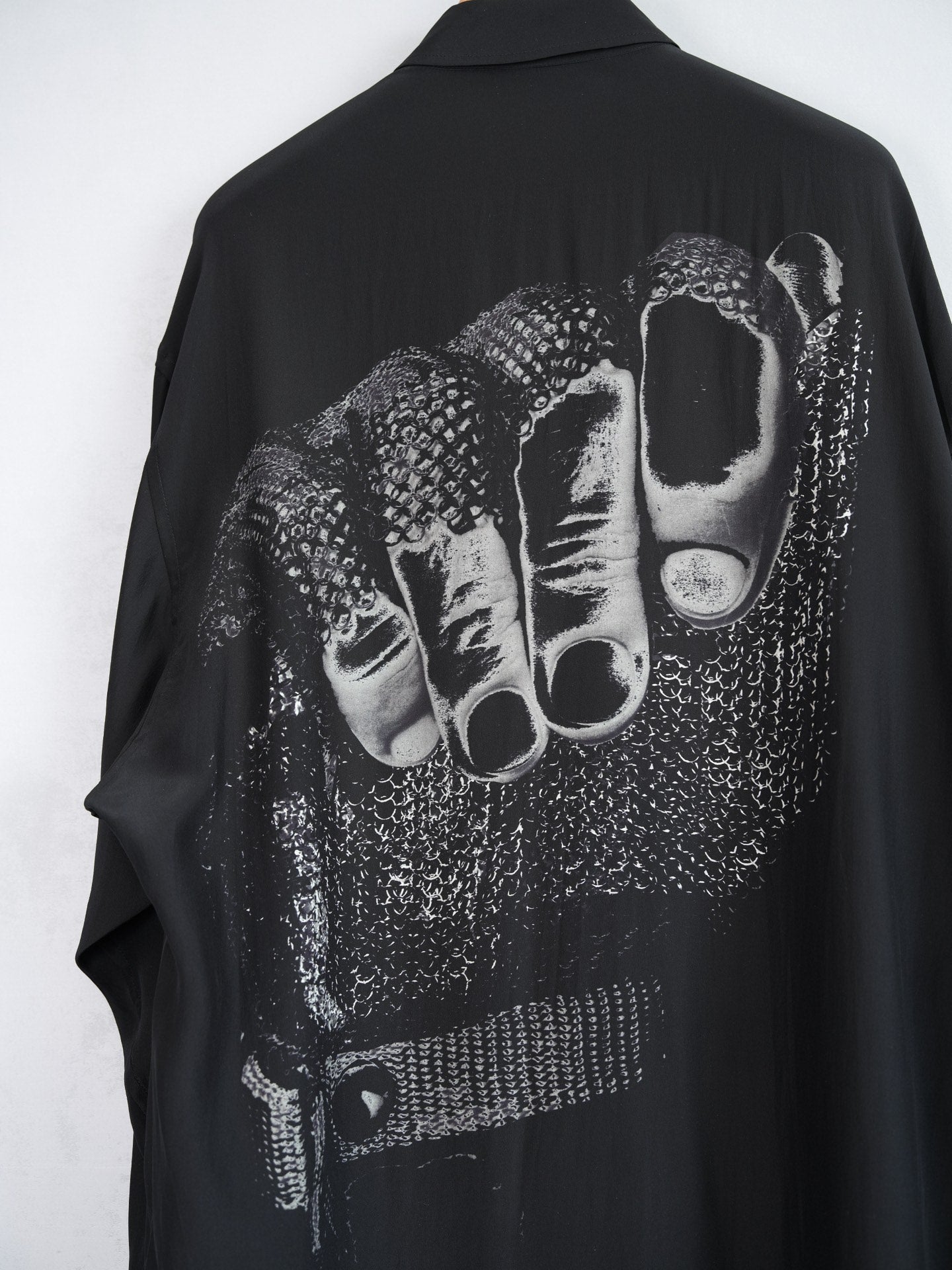 Yohji Yamamoto 21AW Chainmail Glove Silk Shirt