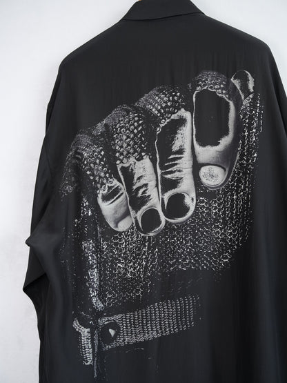 Yohji Yamamoto 21AW Chainmail Glove Silk Shirt