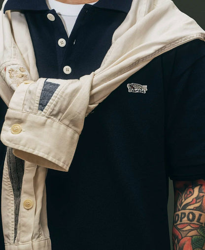 visvim 21ss jumbo weller navy polo shirt