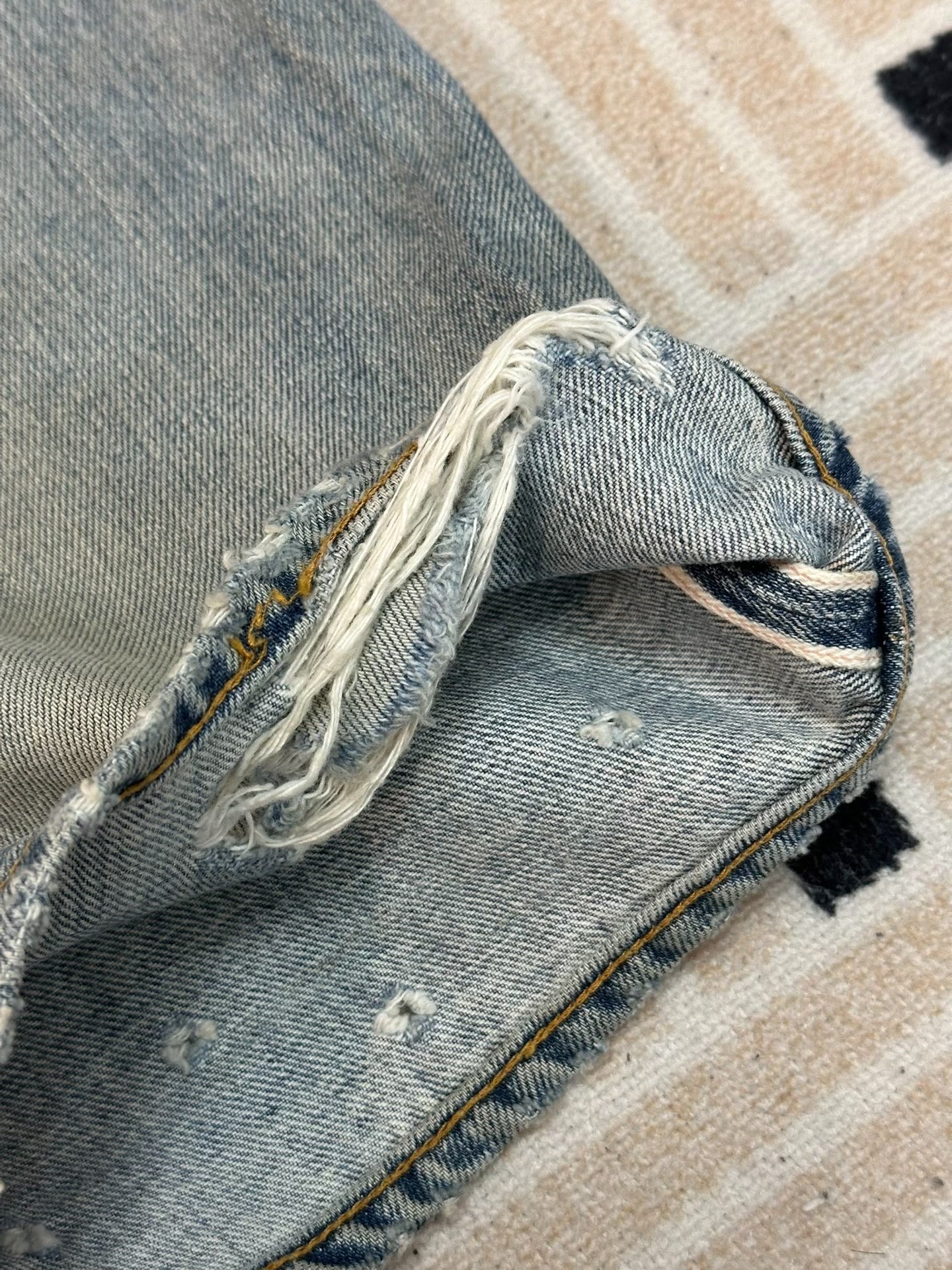 ANCELLM REMAKE TAPERED 5P DENIM