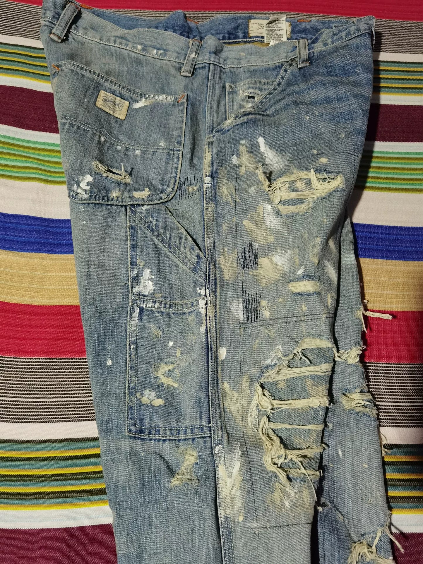 Ralph Lauren Extremely Distressed Paint Jeans