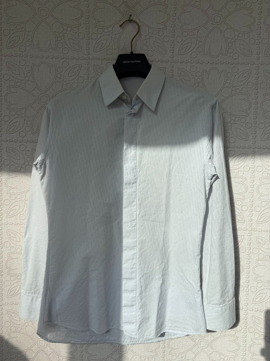dior light blue patterned long sleeve shirt
