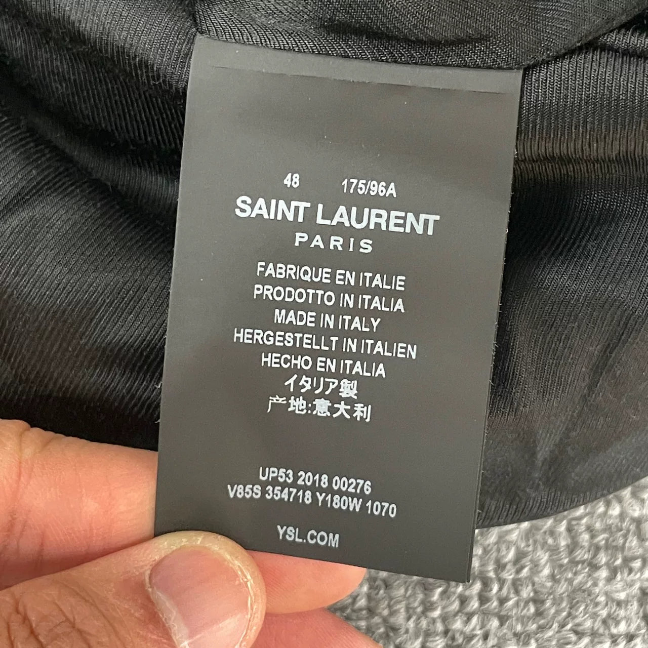 Saint Laurent Paris Spliced Baseball Jacket
