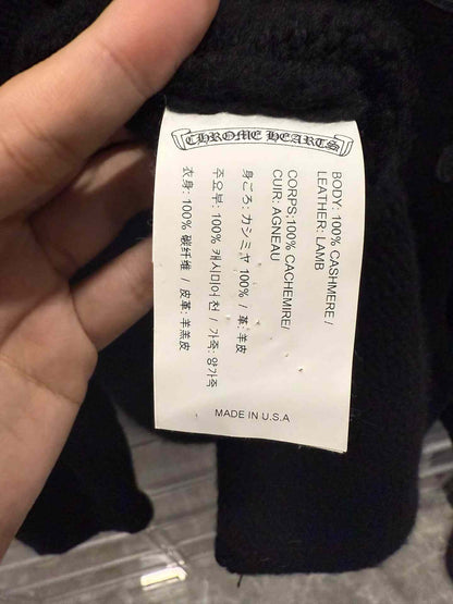 Chrome Hearts Black Cashmere Cardigan XL