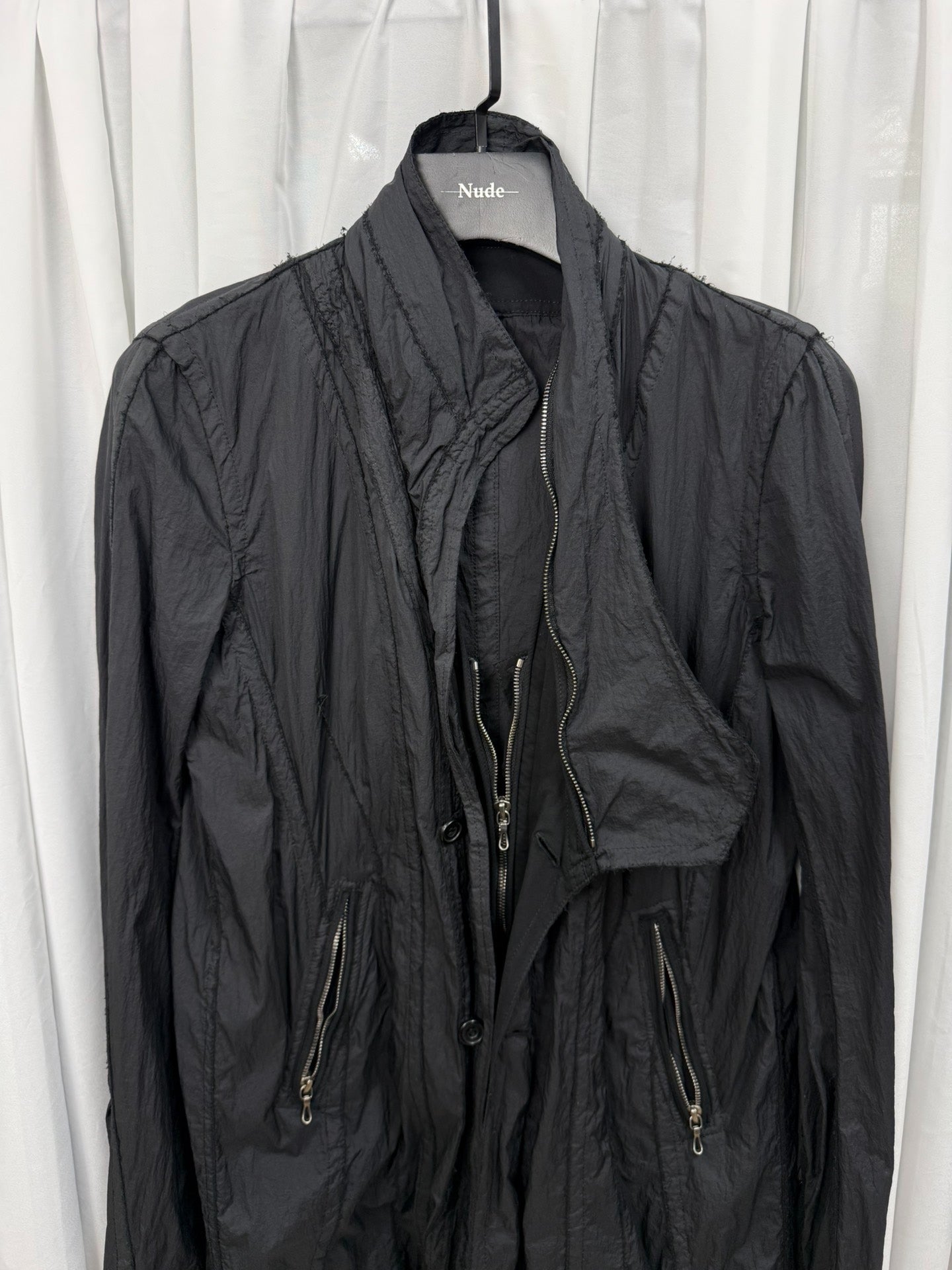 JULIUS 7 MA Sheer Distressed Jacket