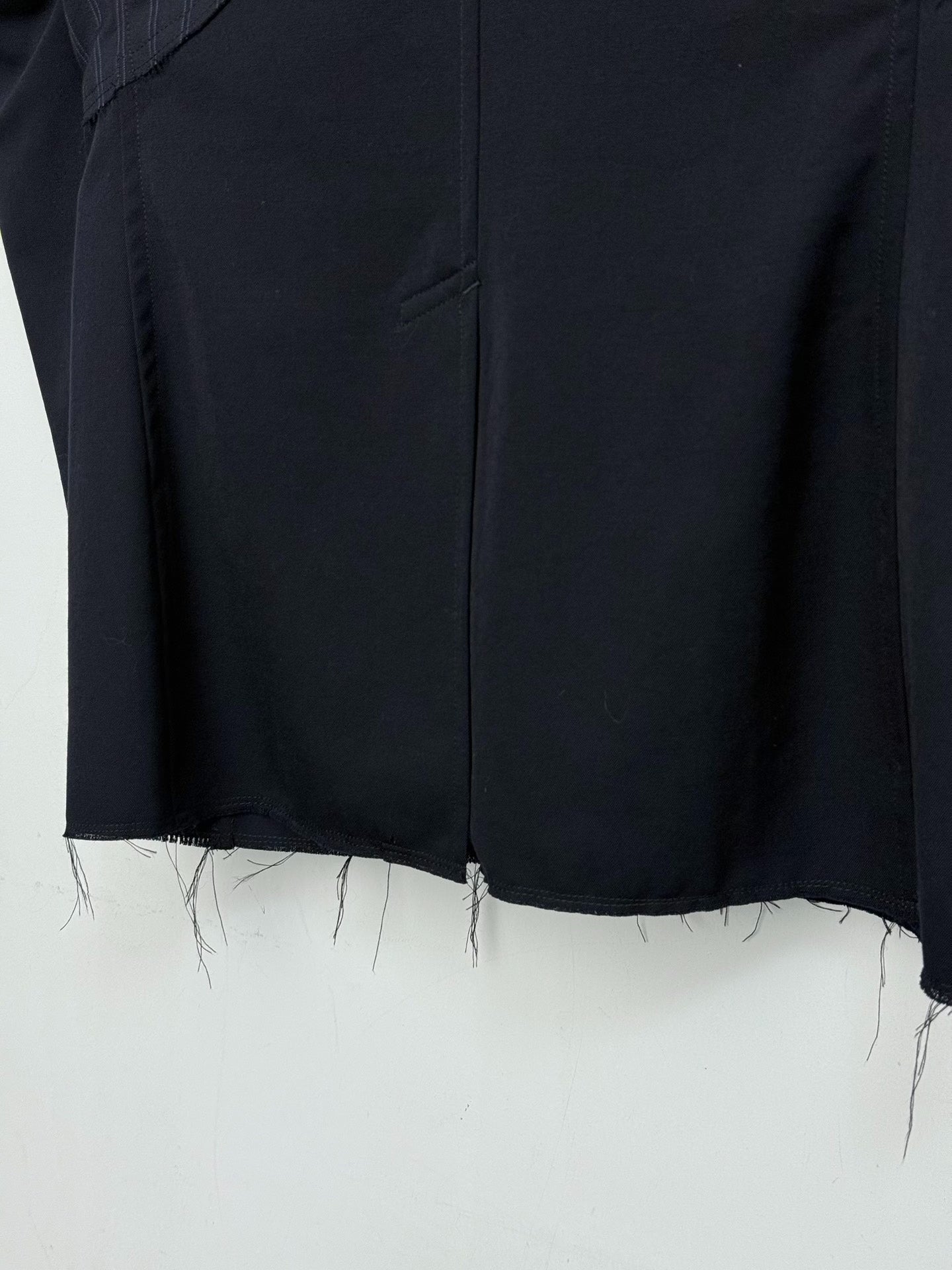 COMME des GARÇONS HOMME PLUS Deconstructed Striped Wool Blazer