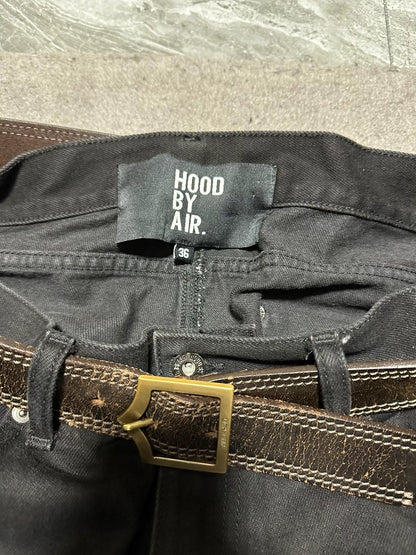 oversized black denim pants by hood by air