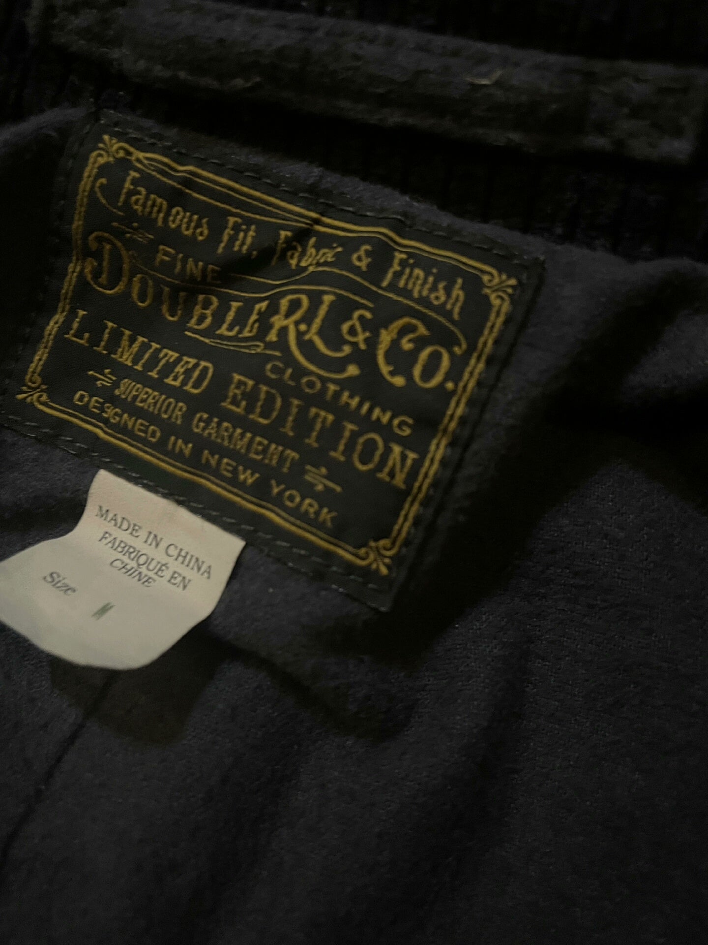 RRL Double RL 2019 Limited Indigo Corduroy 740 Naval Coat