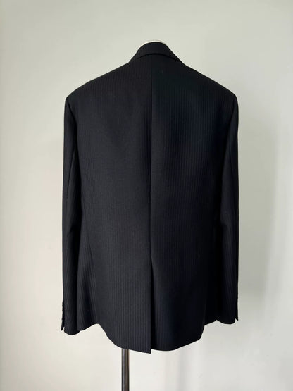 Saint Laurent Black Pinstriped Blazer
