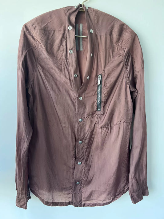 rick owens chocolate long sleeve shirt unisex