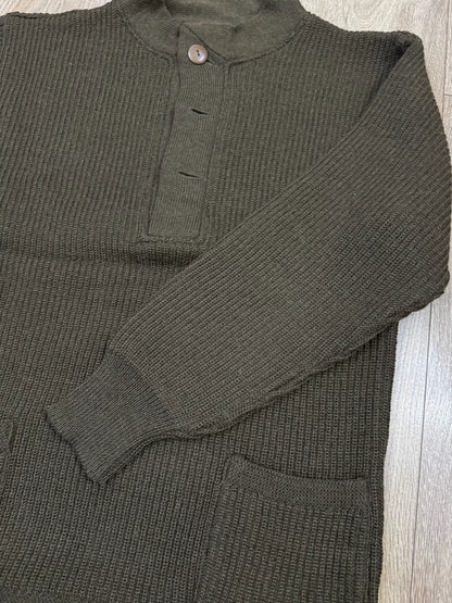 Olive Green Wool Knit Sweater