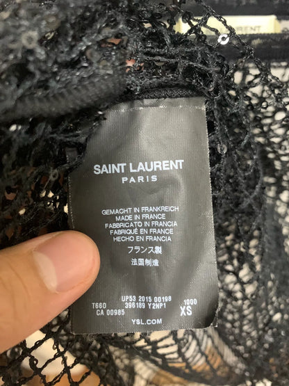 Saint Laurent 2015FW Sequin Mesh Top