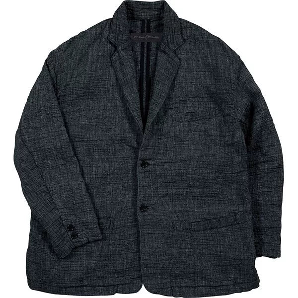 gray sashiko wide suit and pants set