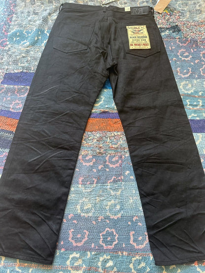 rrl vintage distressed five-pocket jeans