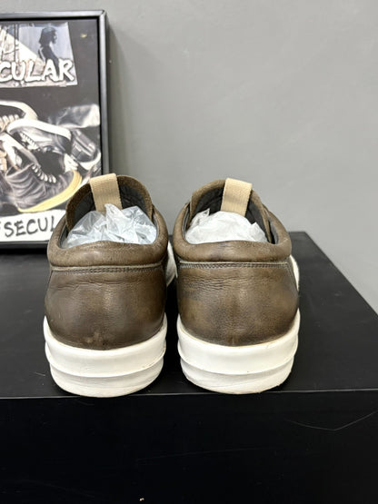 Rick Owens 20FW Low-Top Leather Sneakers