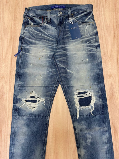 denim by vanquish paint splatter jeans