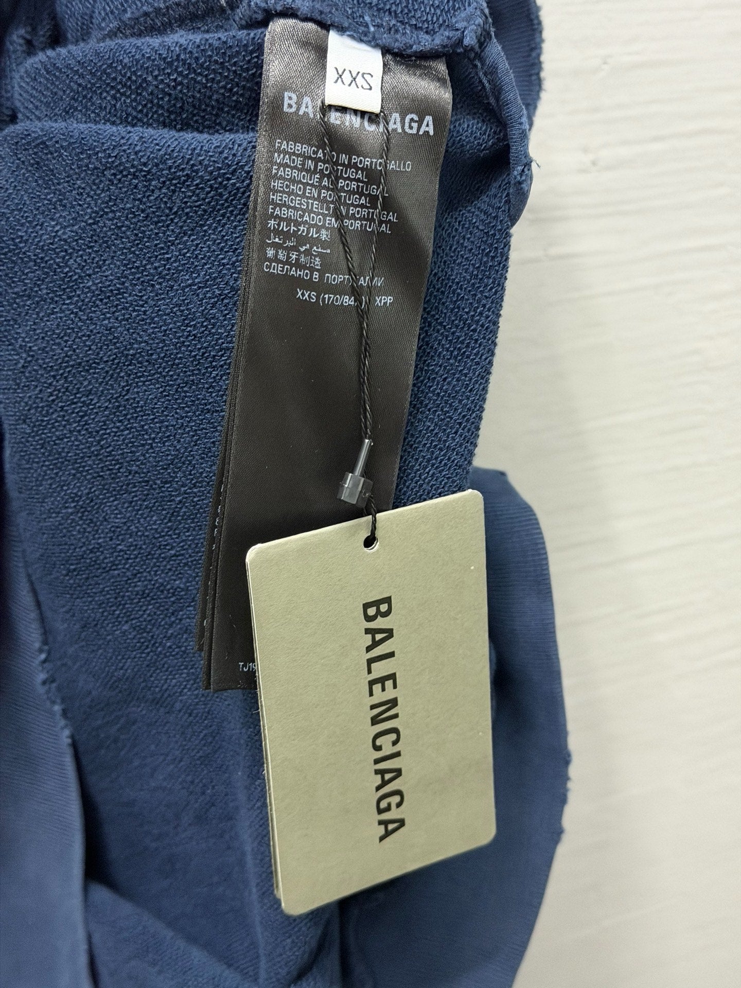 Balenciaga SS24 Dark Blue Tape Hoodie XXS