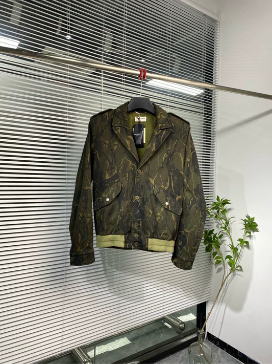 Saint Laurent Camouflage Biker Jacket
