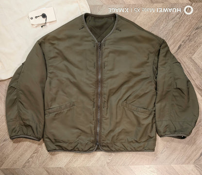 visvim double-sided jacket in olive green