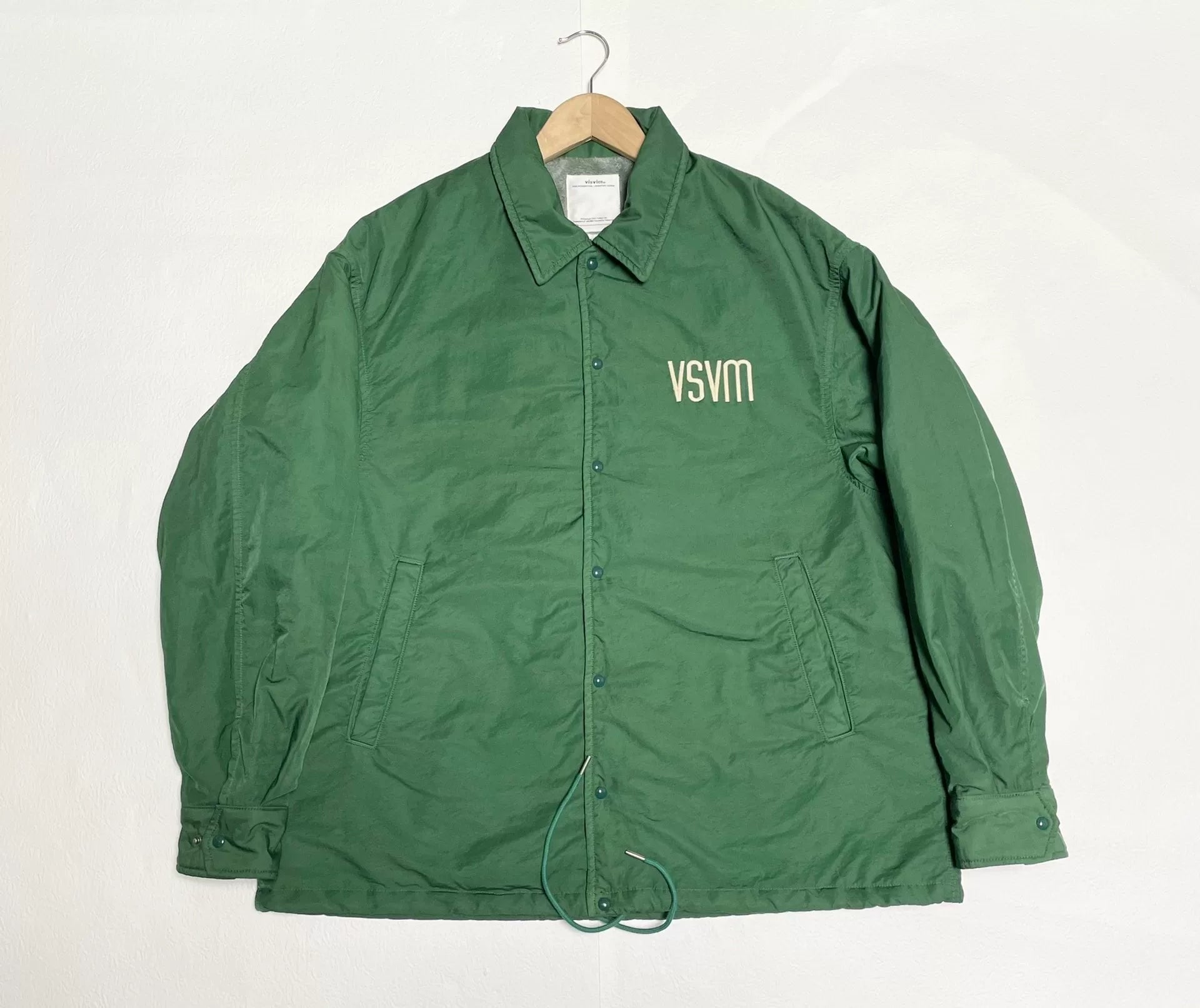 visvim coach jacket in green color