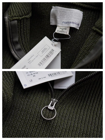 nanamica sujf040 half-zip sweater
