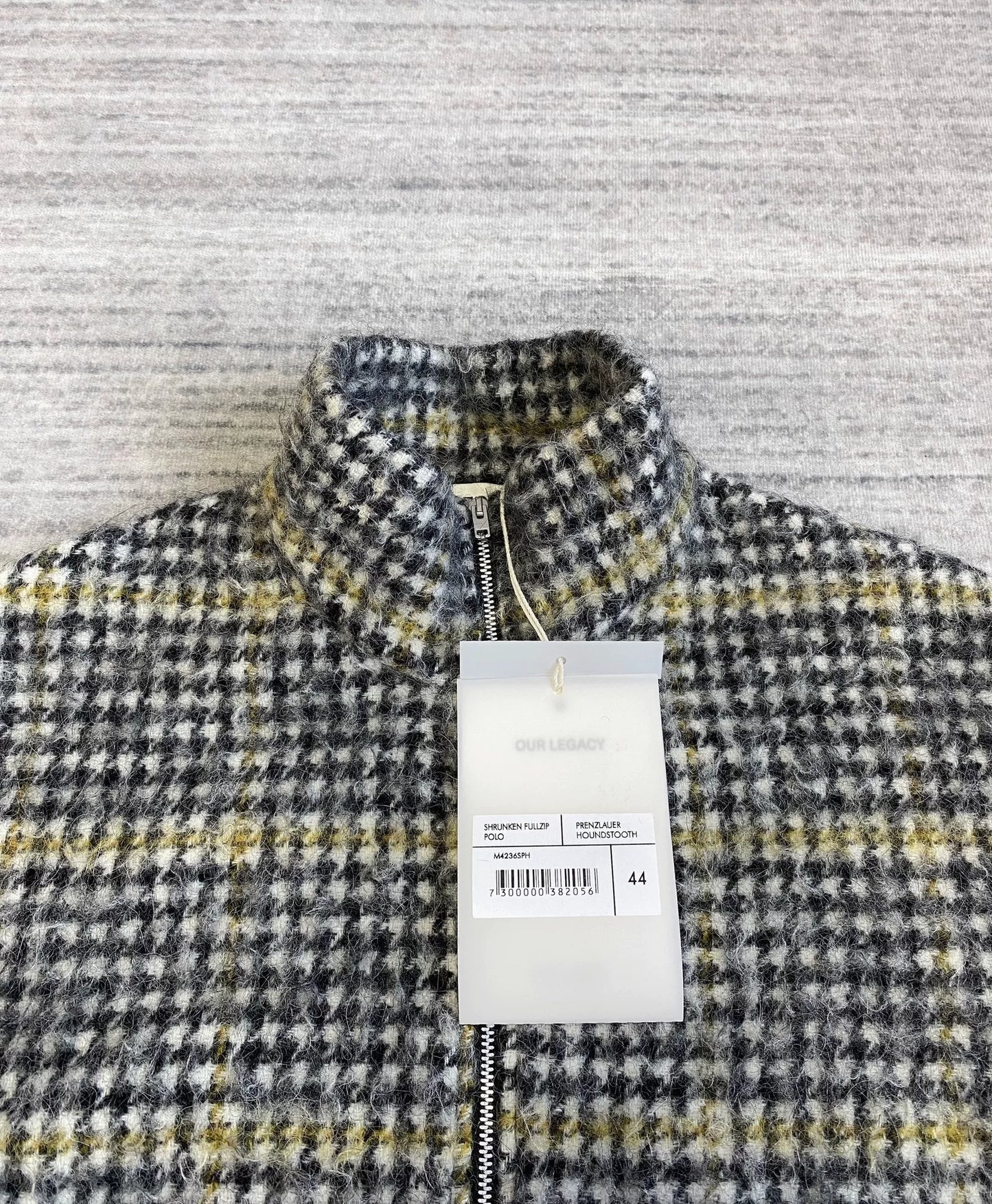 our legacy plaid wool jacket in yellow green