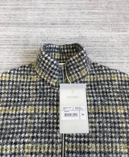 our legacy plaid wool jacket in yellow green