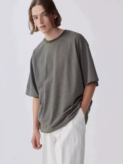 striped cotton t-shirt from kaptain sunshine