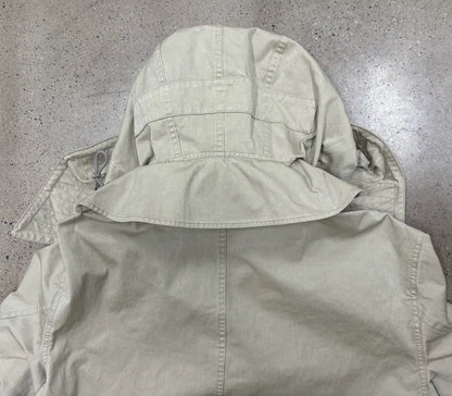 TEN C Parka Fish Tail Coat in Beige