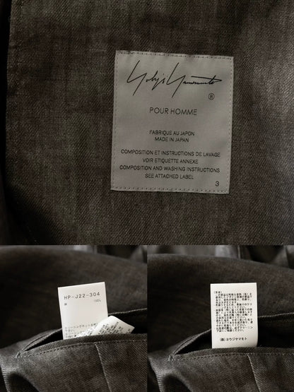 yohji yamamoto ink-dyed linen jacket
