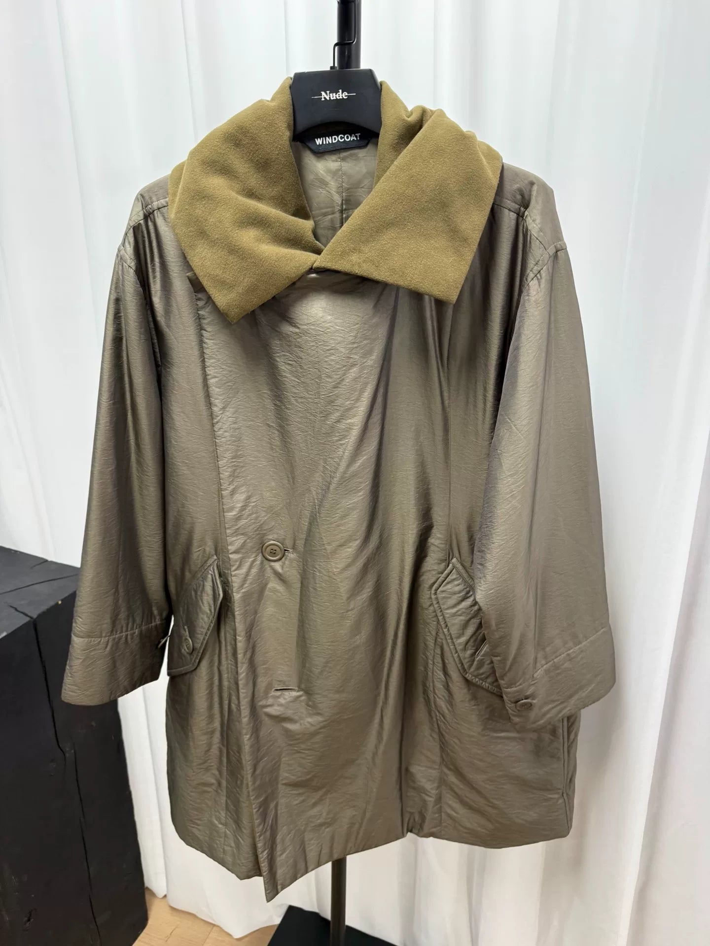 issey miyake oversized windcoat with large collar