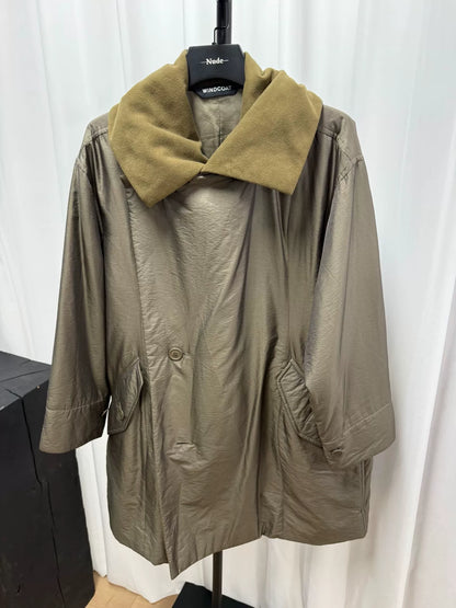 issey miyake oversized windcoat with large collar