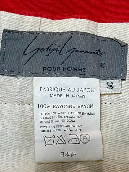 Yohji Yamamoto Red Tailored Trousers
