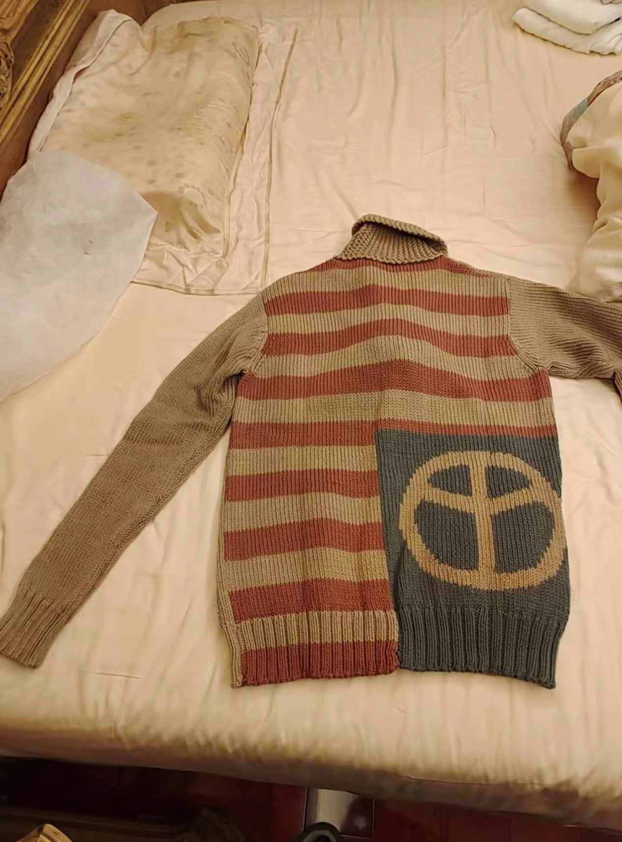 VISVIM Beige Mud-Dyed Cross Cardigan