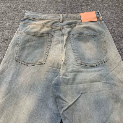 acne studios 1981m distressed denim trousers