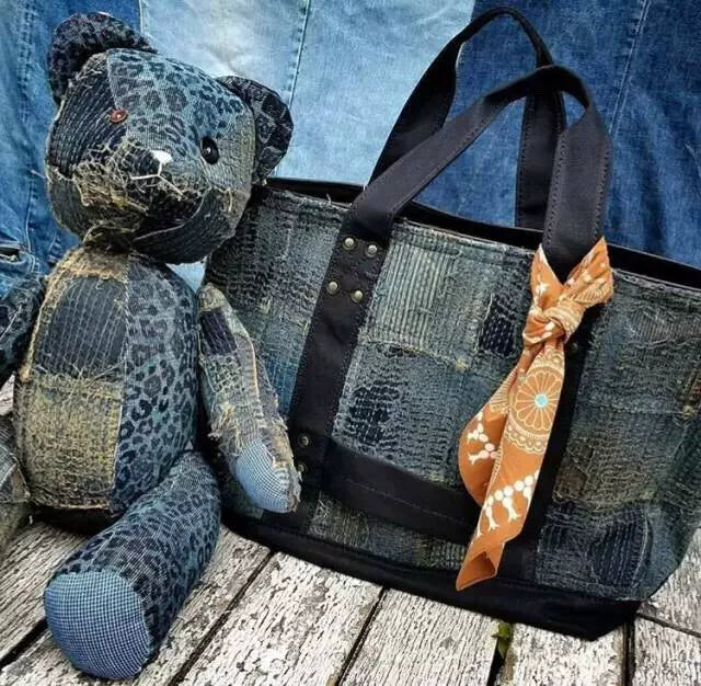 Kapital Denim Patchwork Tote Bag