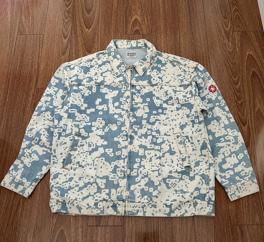 noise washed denim jacket by c.e cavempt