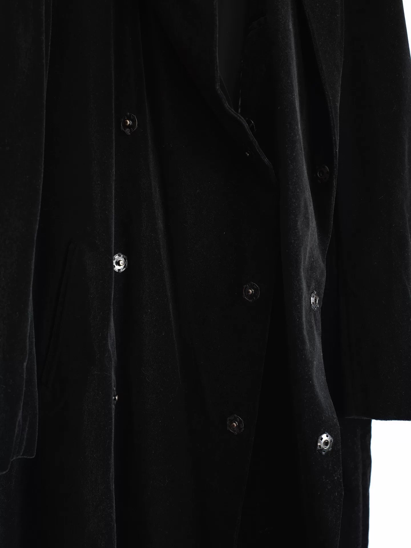 Yohji Yamamoto Velvet Hooded Coat