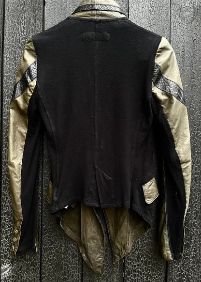 snake skin leather jacket