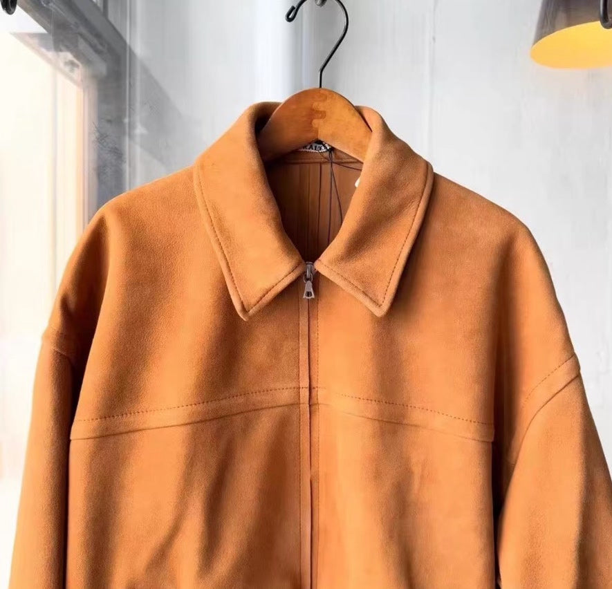 AURALEE 25SS Lamb Suede Zip Blouson