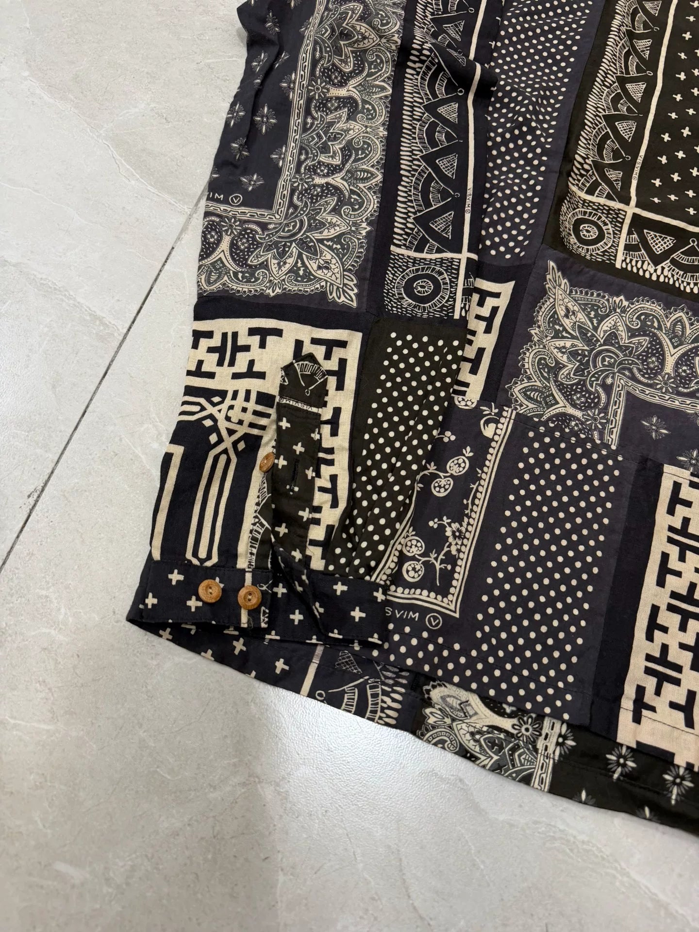 VISVIM 19SS ICT TUNIC P.O. Black Paisley