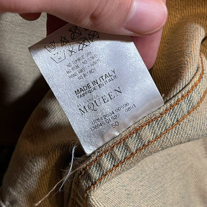 alexander mcqueen vintage artwork denim jacket